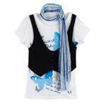 Ikeddi Juniors Plus Layered Scarf Screen Tee with Vest