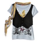 Ikeddi Juniors Plus Layered Scarf Screen Tee with Vest