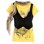 Ikeddi Juniors Plus Layered Scarf Screen Tee with Vest