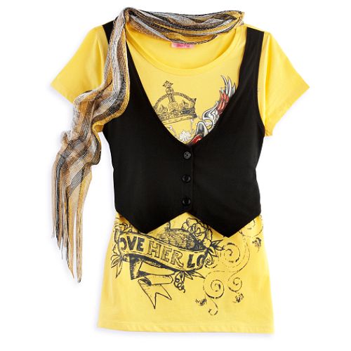 Ikeddi Juniors Plus Layered Scarf Screen Tee with Vest
