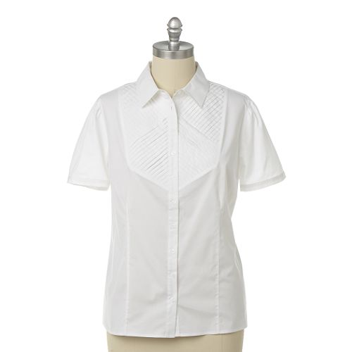 Fred David Women's Plus Short Sleeve Zig Zag Shirt