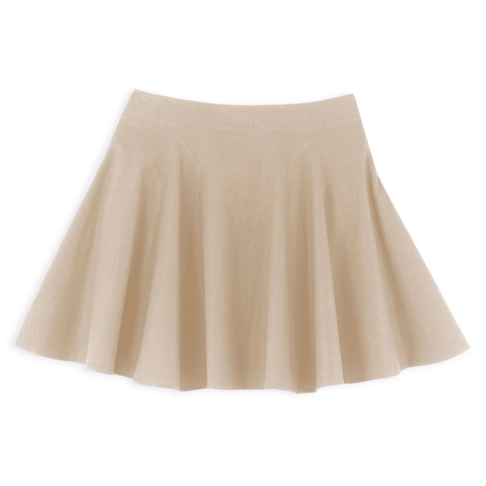 Apostrophe Women's Plus Stretch Linen Piece Skirt