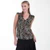 Petite Ruffle Cap Sleeve Blouse