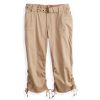 Junior's Plus Sateen Ruched Capri