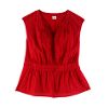 Women's Plus Sleeveless Banded Collar Blouse
