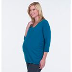 New Additions 3/4 Rouched Knit Top