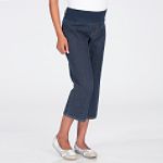 New Additions Denim Crop with Fold Over Panel