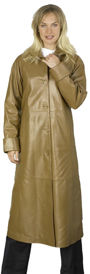 Excelled Full Length Lambskin Swing Coat
