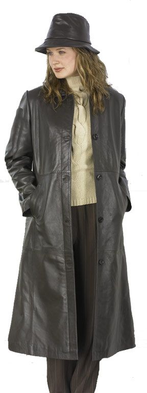 Excelled Full Length Lambskin Trench Coat