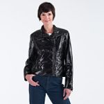 Covington Faux Leather Novelty Jacket