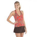 Tropical Escape Halterkini with Skirt