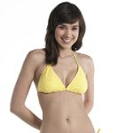 St. Tropez Yellow Burn Out Triangle Halter