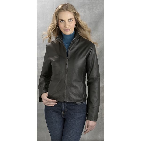 Excelled Women's Cropped Leather Jacket