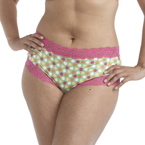 Enchanting Plus Size Microfiber Boyshort with Lace