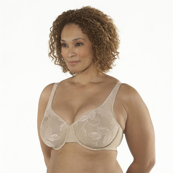 Olga Seamless Sheer Lace Minimizer Bra