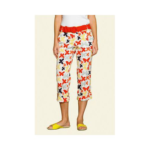 Lands' End Women's Regular Pattern Weekend Chino Crop Pants