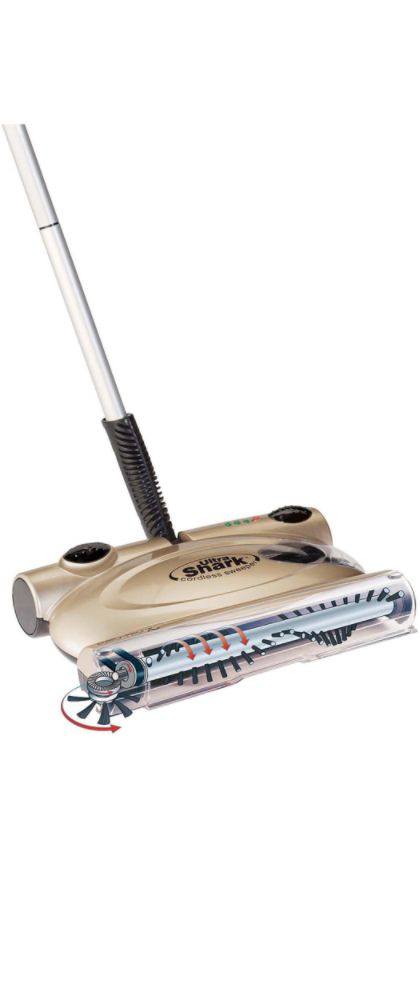 Euro-Pro Ultra Shark 3-Speed Cordless Floor Sweeper, Silver