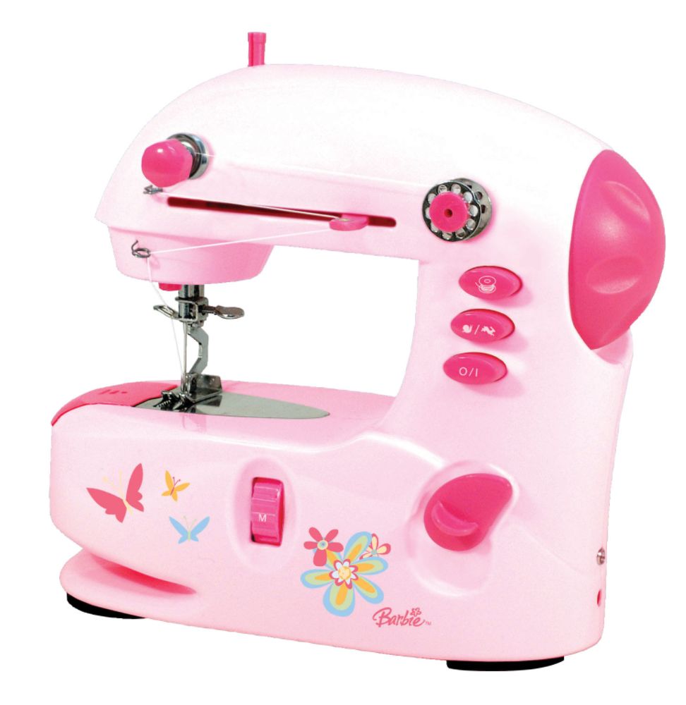 Barbie Lightweight/Portable Straight-Stitch Sewing Machine with AC/DC Adaptor