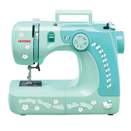 Hello Kitty Three-Quarter Size Sewing Machine w/4 Step Buttonhole - 11706