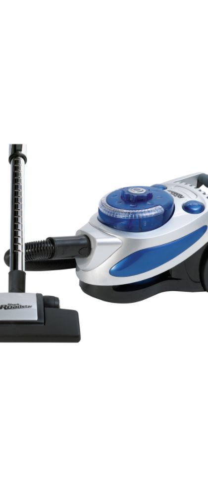 Euro-Pro Shark Roadster Canister Vacuum w/True HEPA Filter & Turbo Floor Brush, Silver