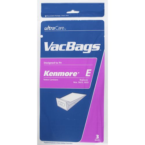 Ultra Care Kenmore E Canister Vacuum Bags