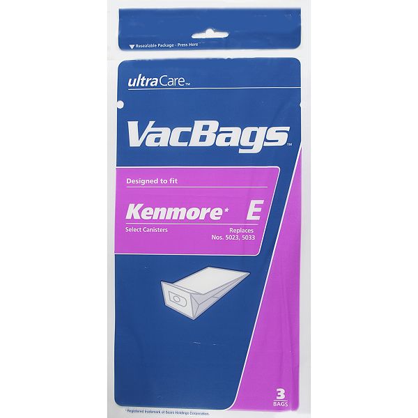 Ultra Care Kenmore E Canister Vacuum Bags