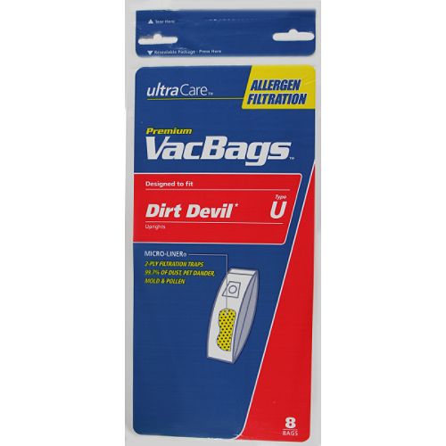 Ultra Care Dirt Devil Type U Allergen Filtration Vacuum Bags