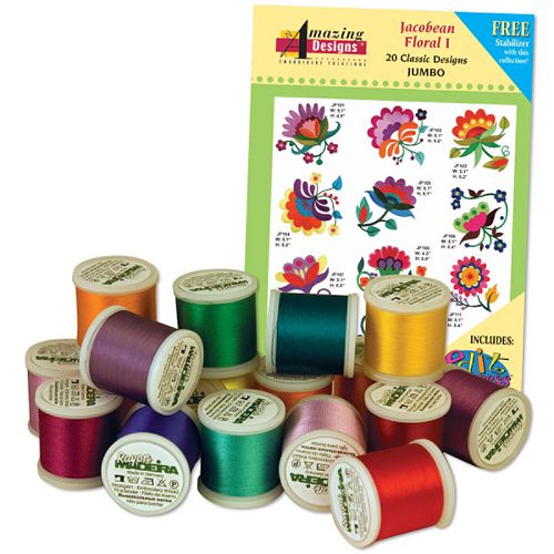 Amazing Designs Jacobean Floral w/ Madeira 18 Spool Giftbox - ADC-55JTK Best Price