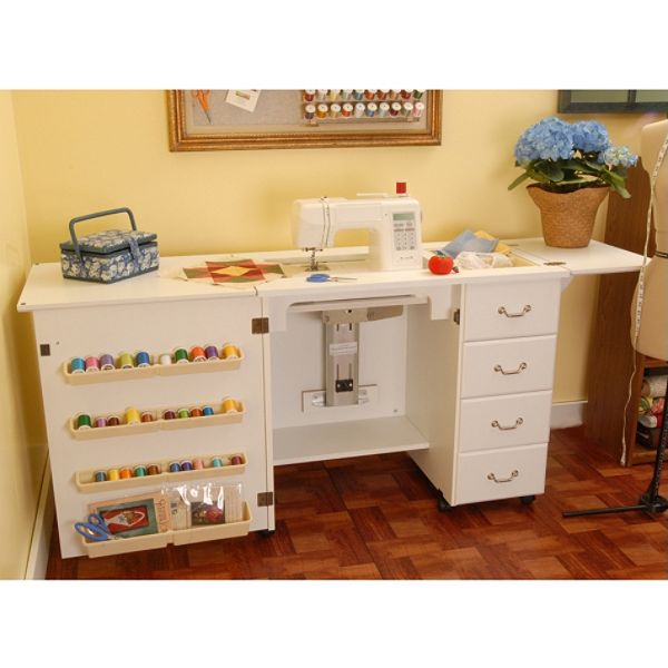 Arrow Sewing Arrow Air Lift Sewing Cabinet, White - 98301