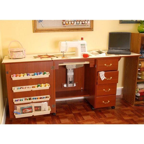 Arrow Air Lift Sewing Cabinet, Cherry - 98302