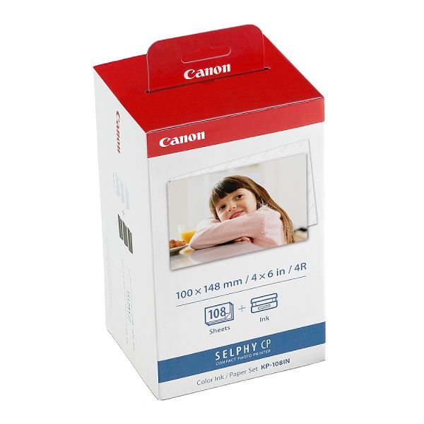 Canon Color Ink/4x8 Photo Paper Bundle for Select Selphy Canon Photo