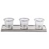 Nickel Triple Candle Holder