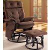 Microfiber Glider with Ottoman