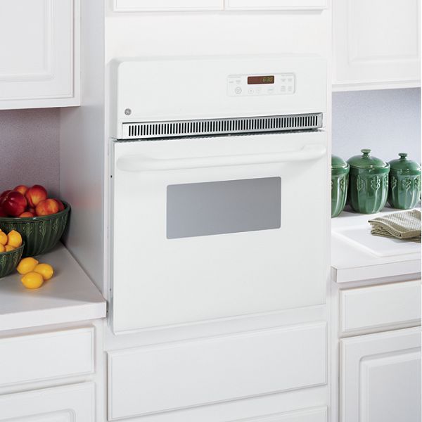 GE White 24" Electric Single Self-Clean Wall Oven JRP20