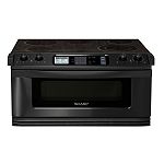 "Sharp Glass Collection 36"" Island-Mount Canopy Hood KB5121K"
