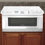 "Sharp Glass Collection 36"" Island-Mount Canopy Hood KB5121K"

