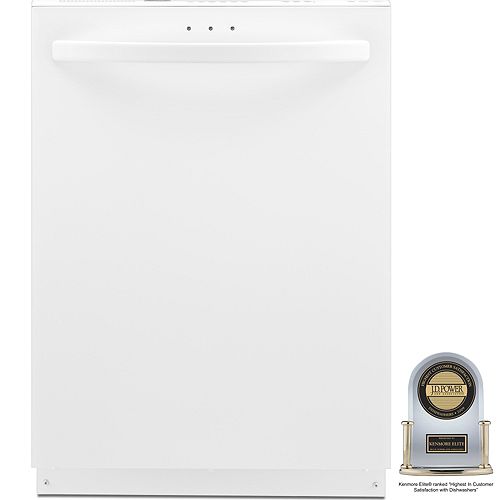 Kenmore Elite White 24" Built-In Dishwasher with Ultra Wash HE Wash System (1319)