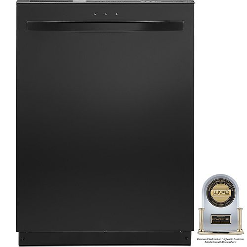 Kenmore Elite Black 24" Built-In Dishwasher with Ultra Wash HE Wash System (1319)