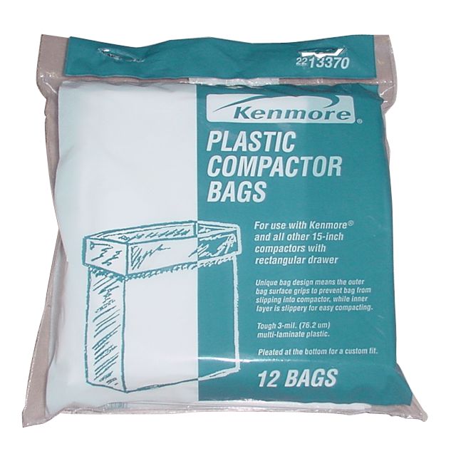 Kenmore Plastic Compactor Bags, 12 count