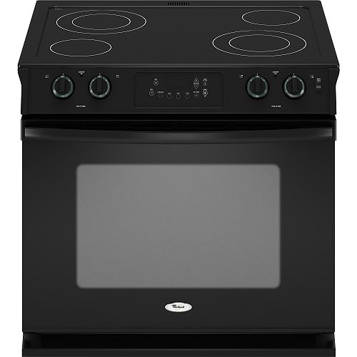 Whirlpool 30 in. Self-Cleaning, Ceramic Glass Electric Drop-In Range - WDE350LV