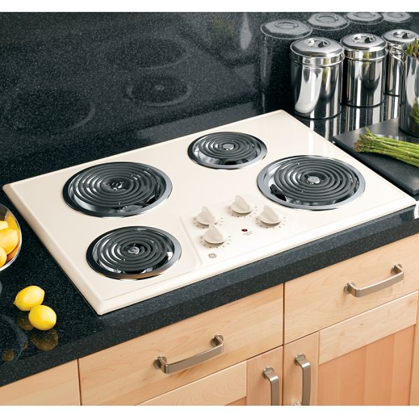 GE Bisque-on-Bisque 30" Built-In Electric Cooktop JP328