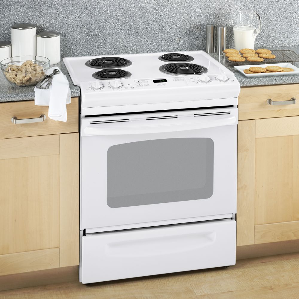GE Appliances 30 in. Electric Coil Slide-In Range