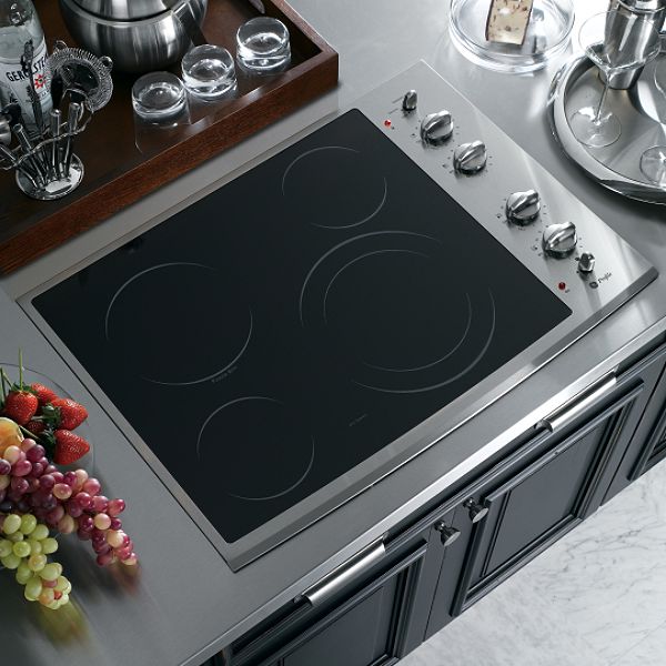GE Profile Black w/Stainless Trim 30" Built-In Electric Cooktop PP912