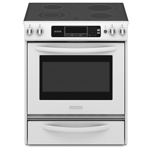 KitchenAid 30 in. Electric Self-Clean Slide-In Range - KESK901S