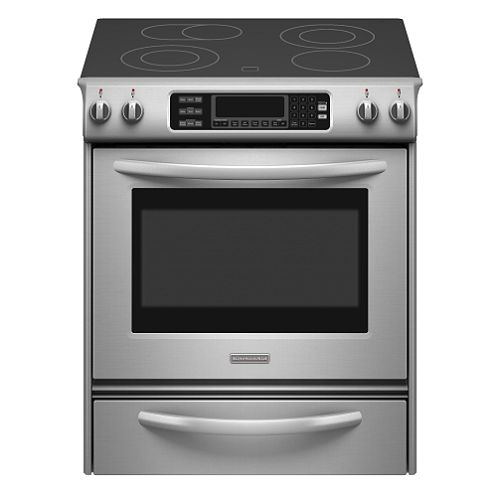 KitchenAid 30 in. Self-Cleaning Slide-In Electric Range - KESS907S