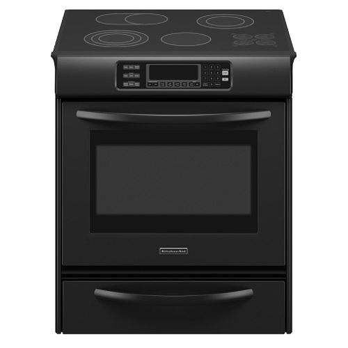 KitchenAid 30 in. Slide-In Electric Range with Warming Drawer - KESS908SP