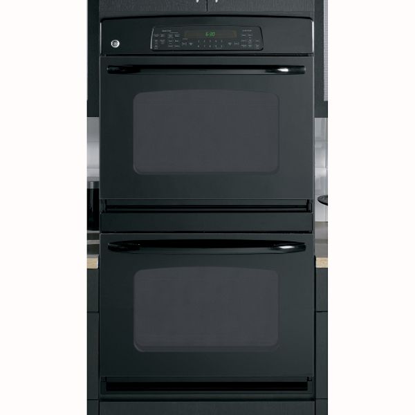 GE Black-on-Black 30" Built-In Double Wall Oven JTP75
