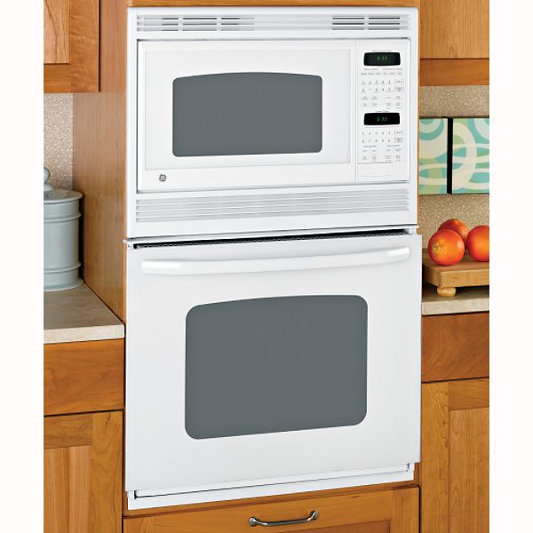 GE White 27" Built-In Double Microwave/Wall Oven JKP90