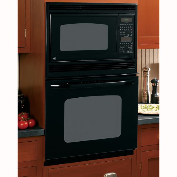 GE Black 27" Built-In Double Microwave/Wall Oven JKP90