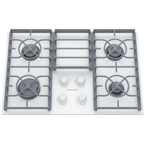 KitchenAid 30 in. Gas Ceramic-Glass Conventional Cooktop with 4 Sealed Burners - KGCC506R